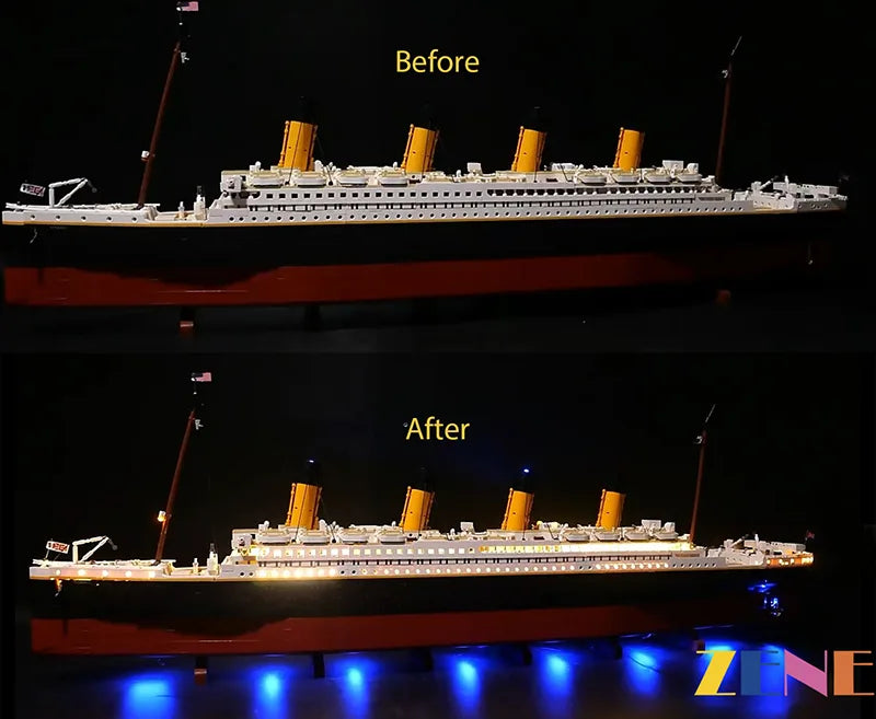 LEGO Titanic Ship #10294 (Ice Blue Ver.) Light Kit