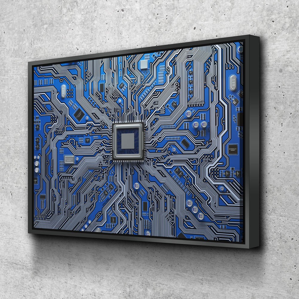 CPU Wall Art, Computer Motherboard CPU, Circuit Board System Chip With Core Processor