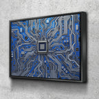 CPU Wall Art, Computer Motherboard CPU, Circuit Board System Chip With Core Processor