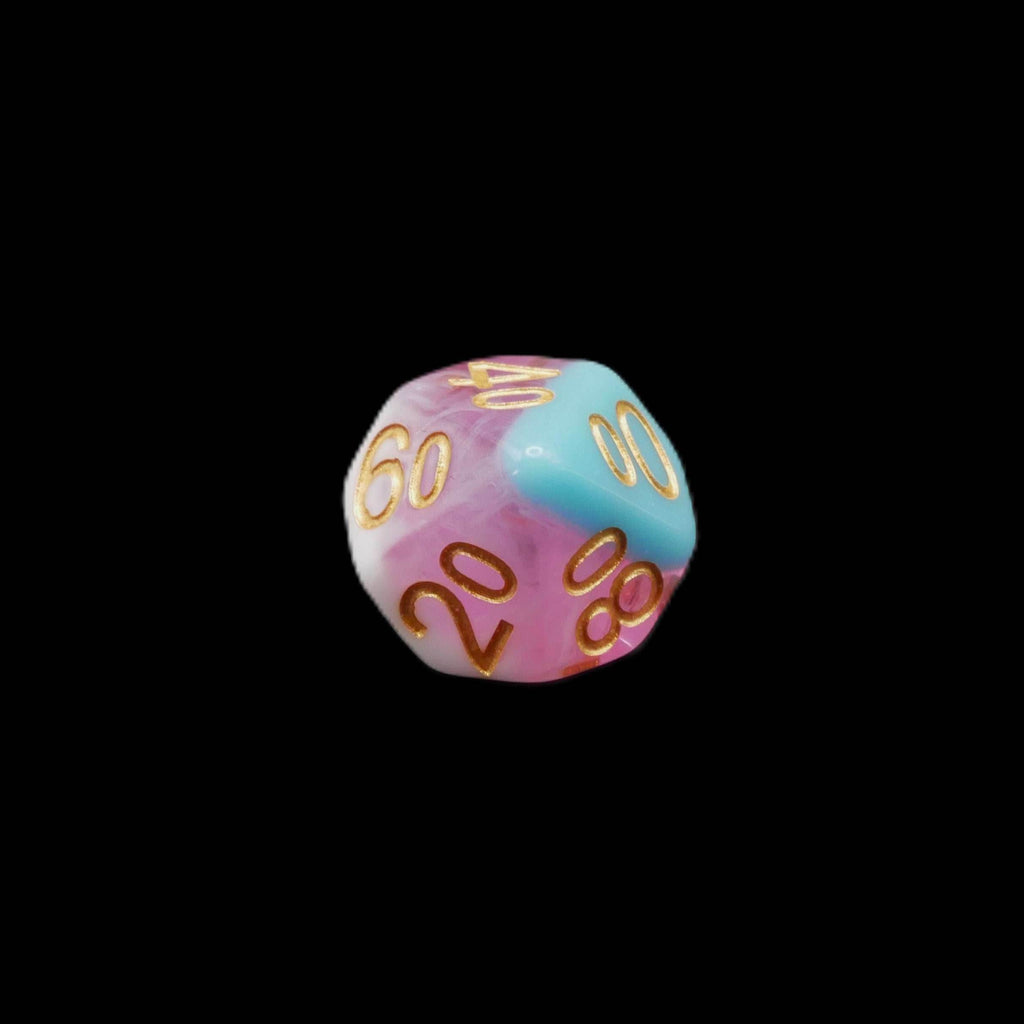Creamsicle of Doom - 7 Piece DnD Dice Set | Acrylic RPG Gaming Dice - 