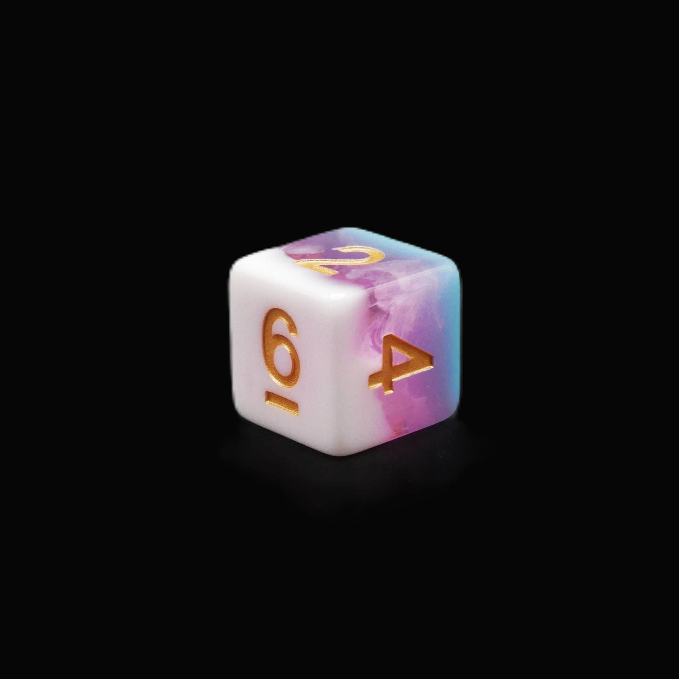 Creamsicle of Doom - 7 Piece DnD Dice Set | Acrylic RPG Gaming Dice - 