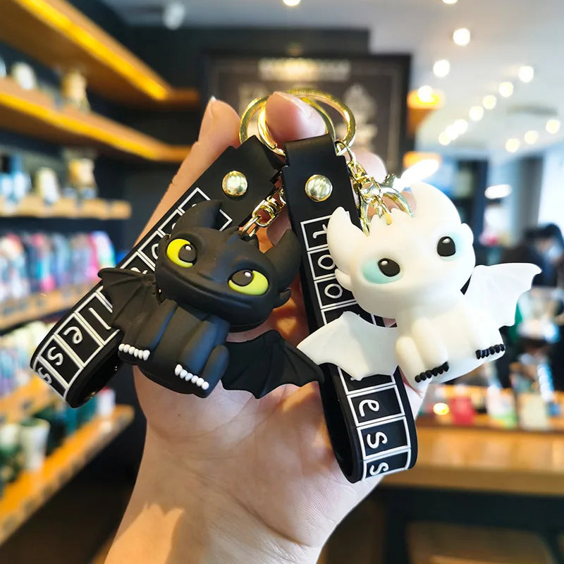 Creative Cartoon dragon Keychains Cute big eyes Couple Bag Car Ornaments Personality Backpack Car Key Chain gifts