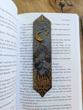 The Crescent Moon Castle Bookmark – Handcrafted Black & Gold Gothic Bookmark