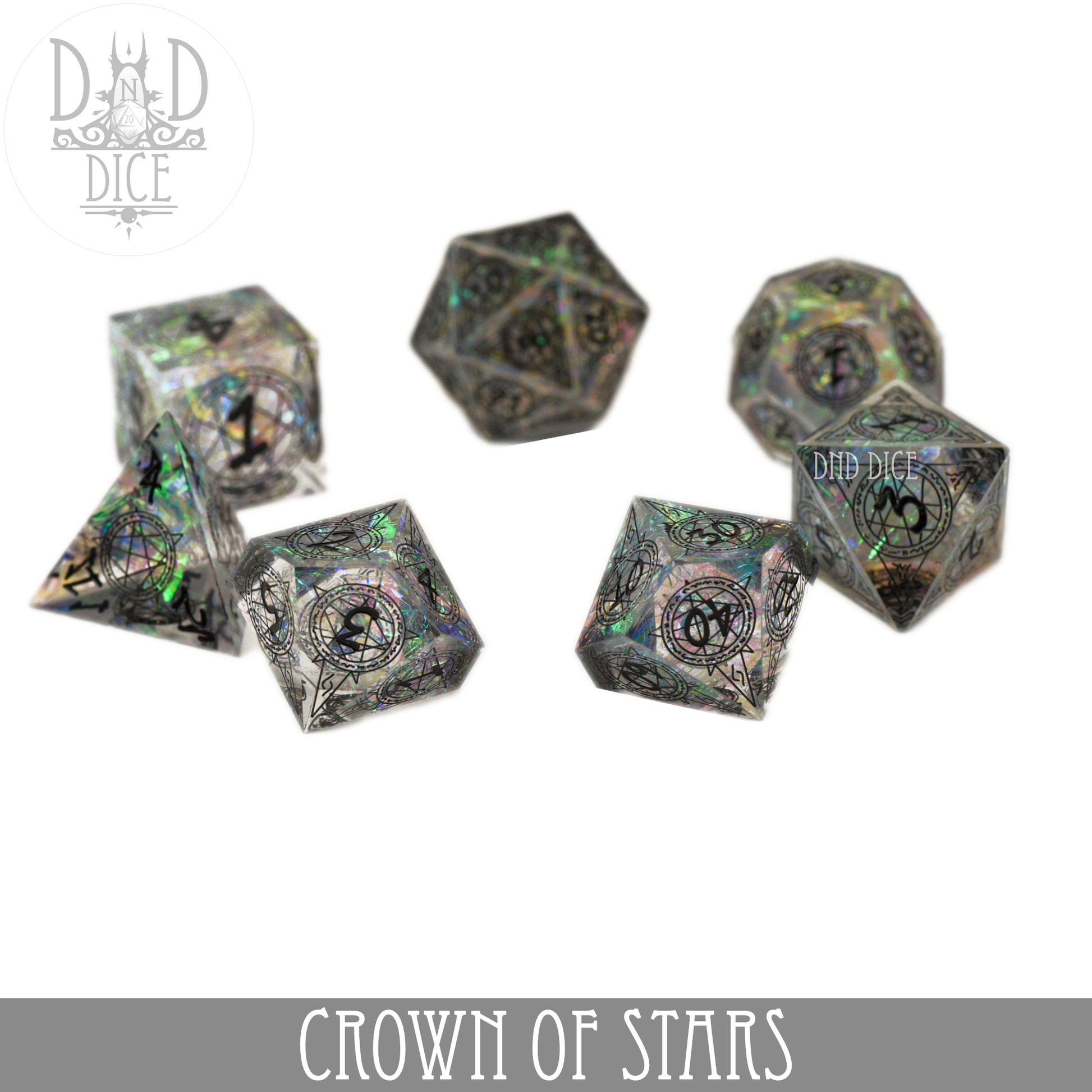 Crown of Stars Handmade Dice Set