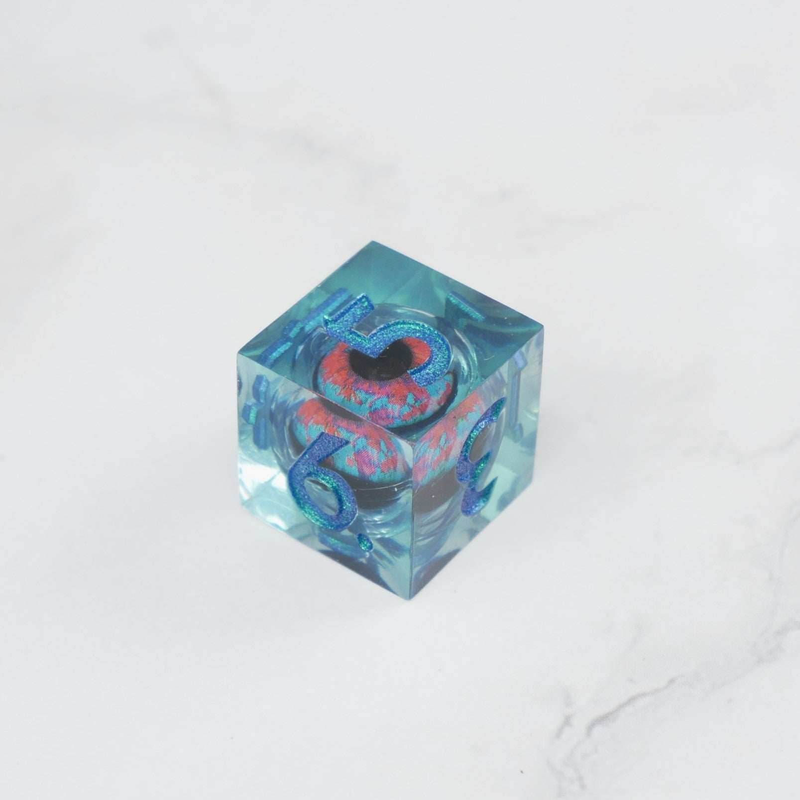 Cthulhu's Eye | 7 Piece Moving Eye DnD Dice Set | Acrylic RPG Gaming Dice - 