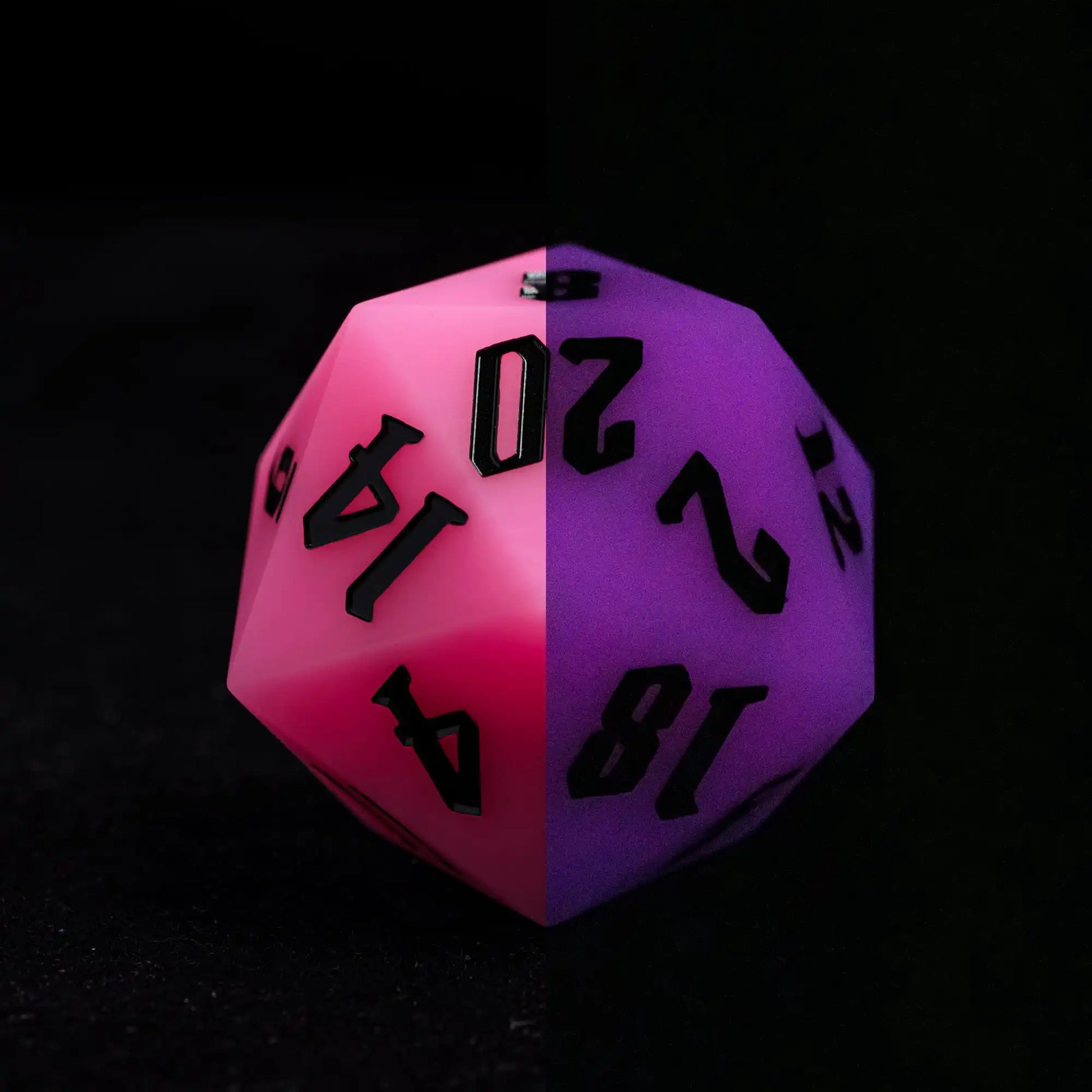 Cusdie 1Pc Silicone D20 55MM 20 Sided Dice Variable Color D20 Softness Elastic Polyhedral Dice for Role Playing Board Games