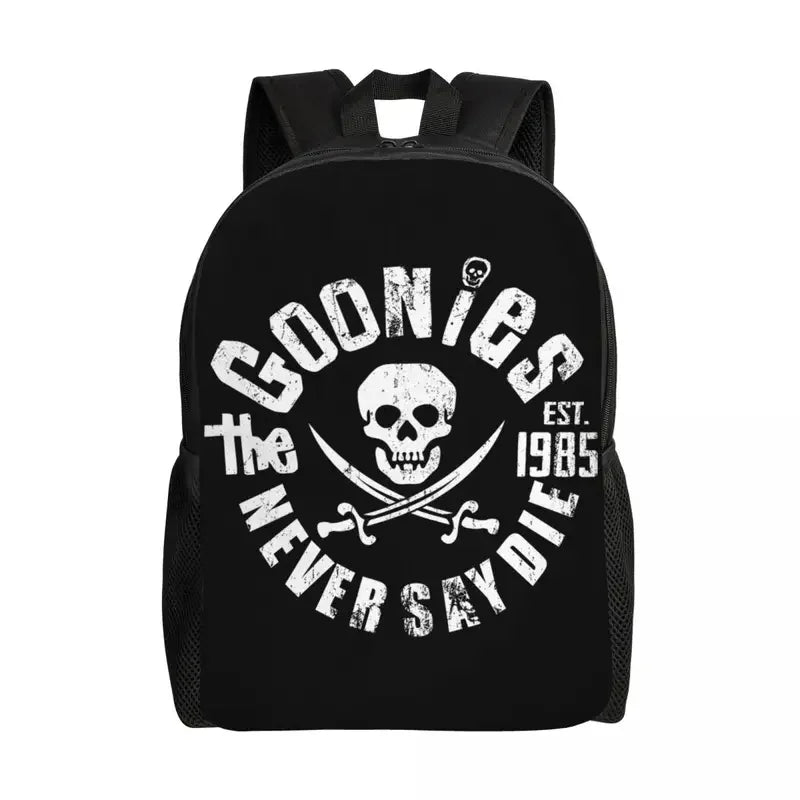 Custom 3D Print The Goonies Distressed Art Backpack  Movie Film School College Travel Bags Women Men Bookbag Fits 15 Inch Laptop