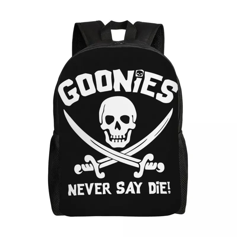 Custom 3D Print The Goonies Distressed Art Backpack  Movie Film School College Travel Bags Women Men Bookbag Fits 15 Inch Laptop