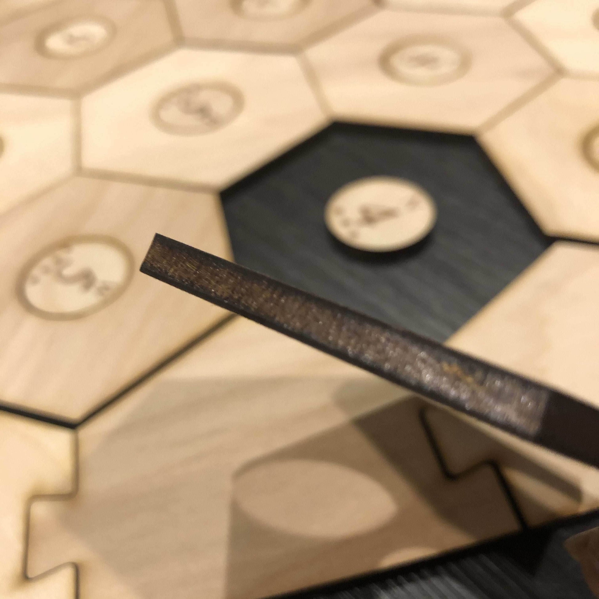 5-6 Player Catan Compatible Board Set with Laser Etched Terrain, Border and Number Pieces - 