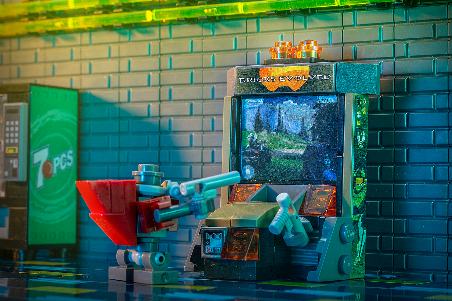 Custom Bricks Evolved Shooter Arcade Game made using LEGO parts