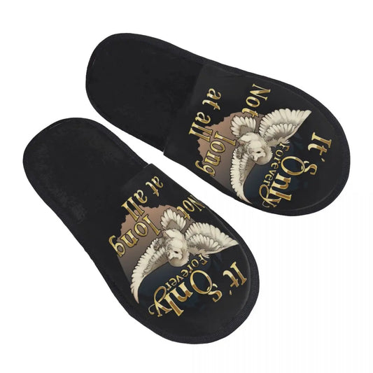 Custom Goblin King's Assurance House Slippers Soft Warm Labyrinth Fantasy Film Memory Foam Fluffy Slipper Indoor Outdoor Shoes