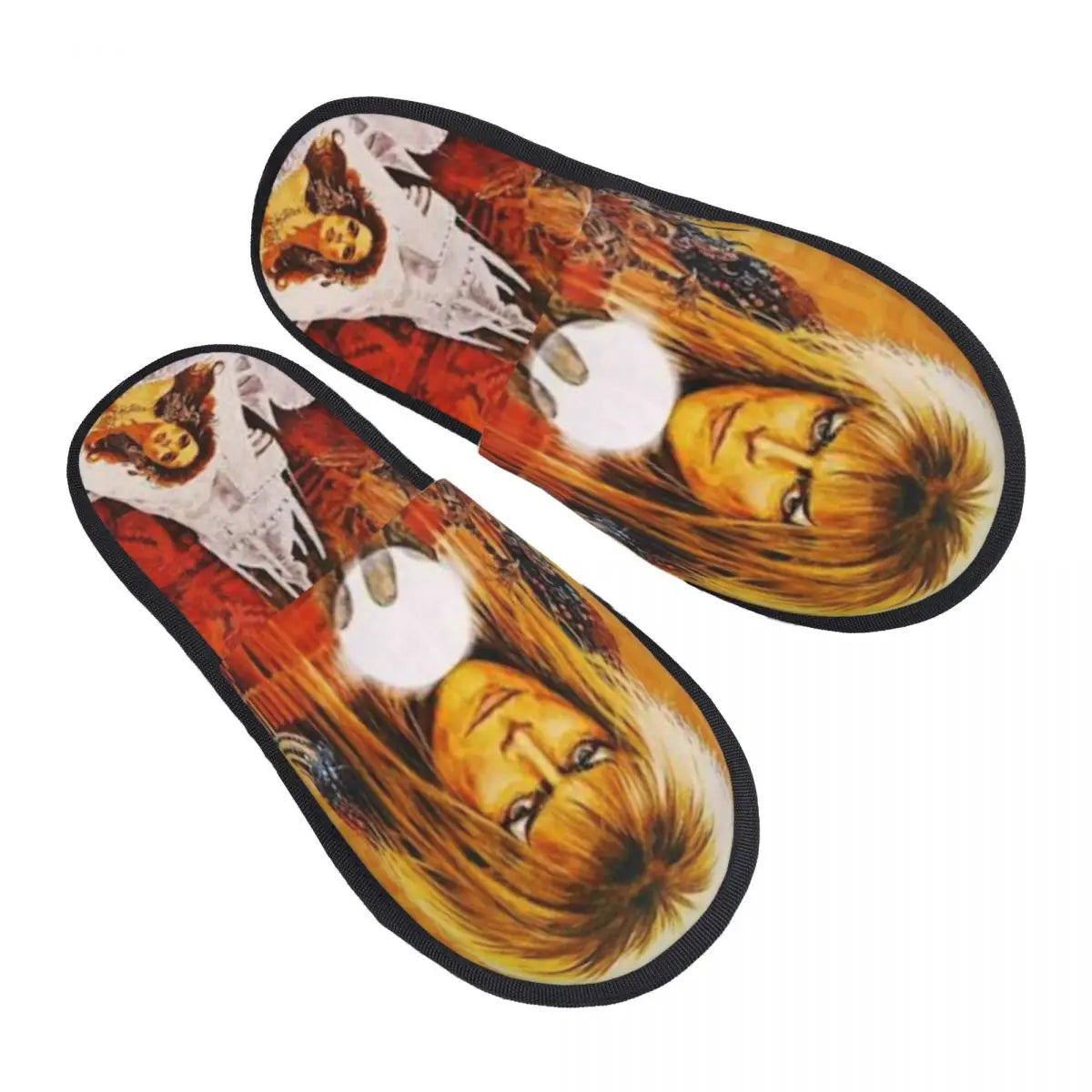 Custom Goblin King's Assurance House Slippers Soft Warm Labyrinth Fantasy Film Memory Foam Fluffy Slipper Indoor Outdoor Shoes