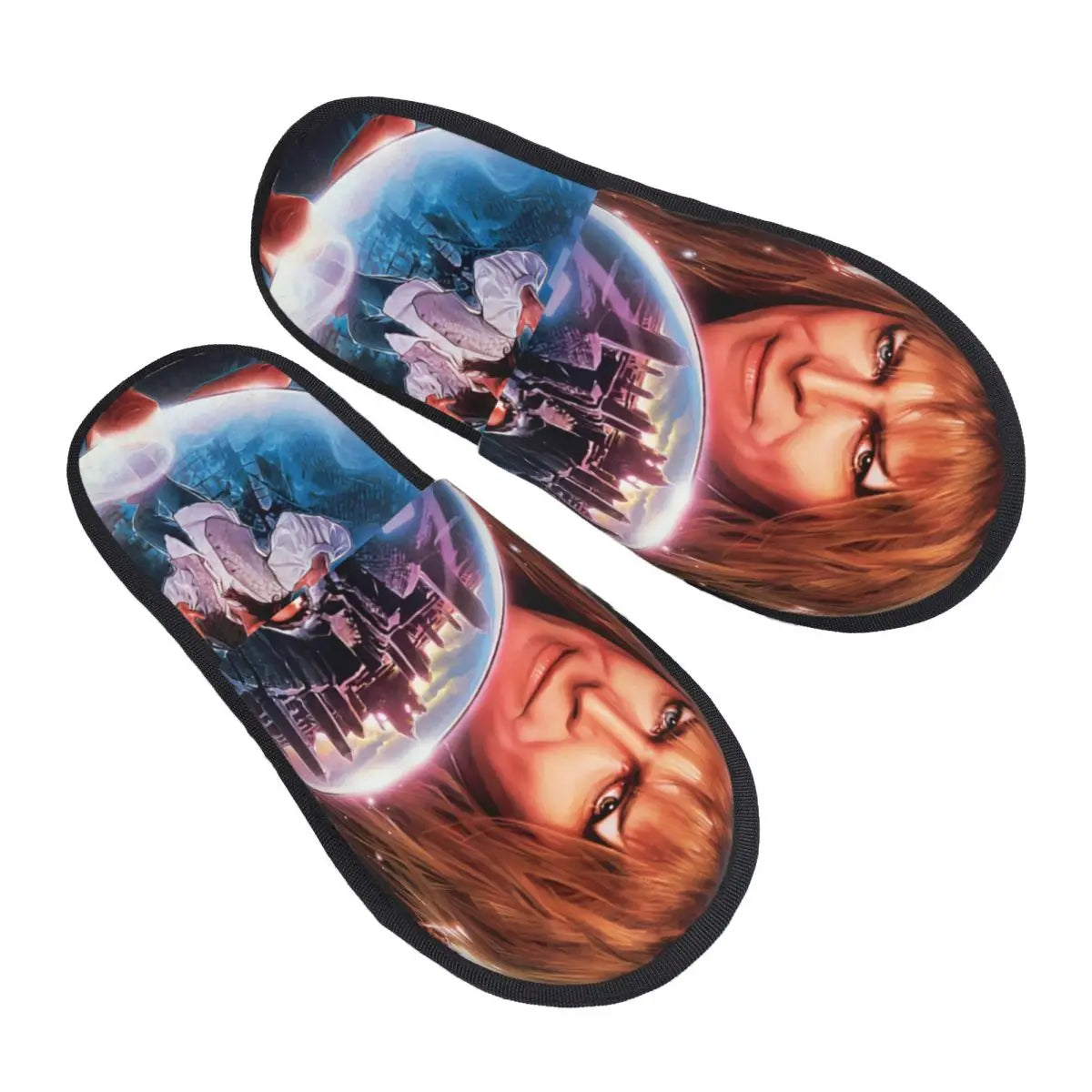 Custom Goblin King's Assurance House Slippers Soft Warm Labyrinth Fantasy Film Memory Foam Fluffy Slipper Indoor Outdoor Shoes