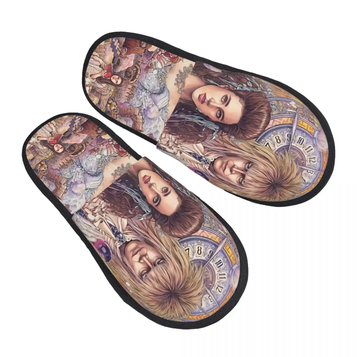 Custom Goblin King's Assurance House Slippers Soft Warm Labyrinth Fantasy Film Memory Foam Fluffy Slipper Indoor Outdoor Shoes