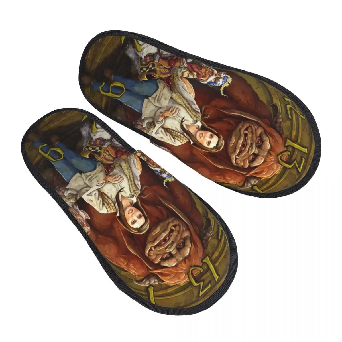 Custom Goblin King's Assurance House Slippers Soft Warm Labyrinth Fantasy Film Memory Foam Fluffy Slipper Indoor Outdoor Shoes