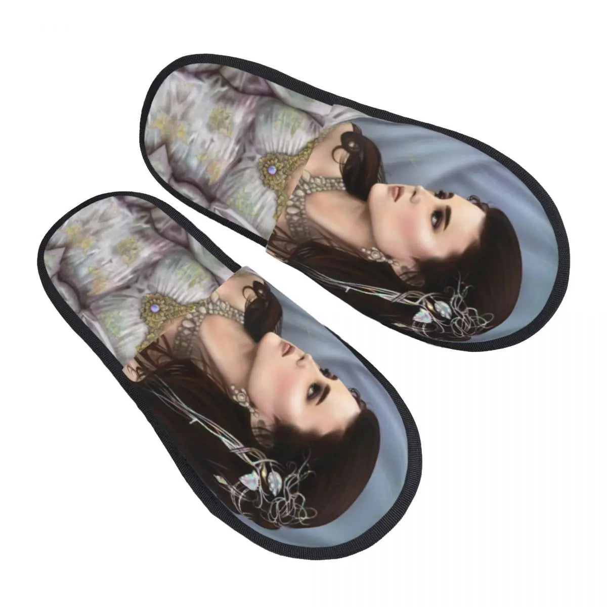 Custom Goblin King's Assurance House Slippers Soft Warm Labyrinth Fantasy Film Memory Foam Fluffy Slipper Indoor Outdoor Shoes