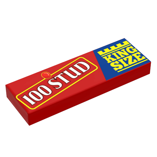 100 Stud Candy (King Size) Printed 1x3 Tile made using LEGO part - B3 Customs - 