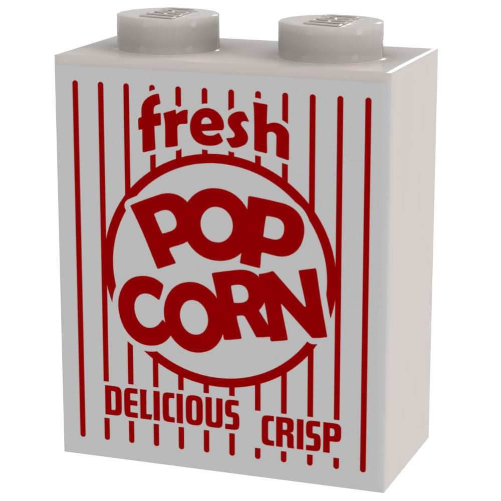 Fresh Popcorn Box for Minifigs - B3 Customs using LEGO parts - 