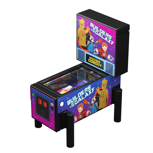 Builders of the Galaxy - B3 Customs Pinball Arcade Machine Building Set made using LEGO parts - 