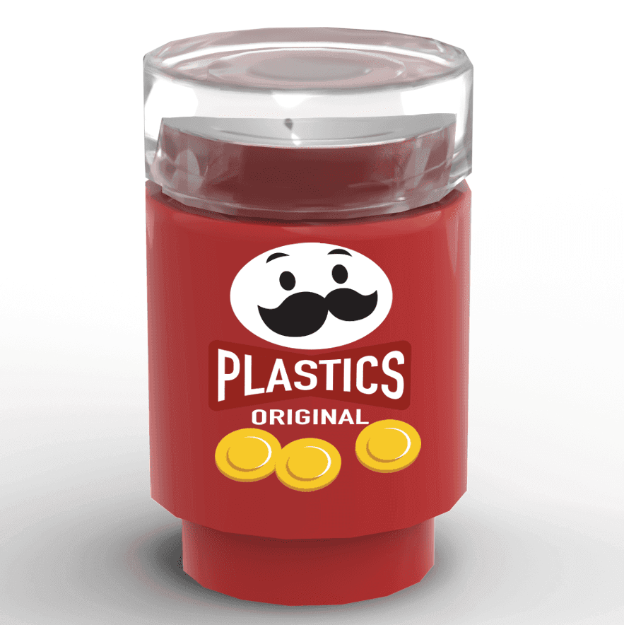 Stackable Chips Can made with real LEGO part - 