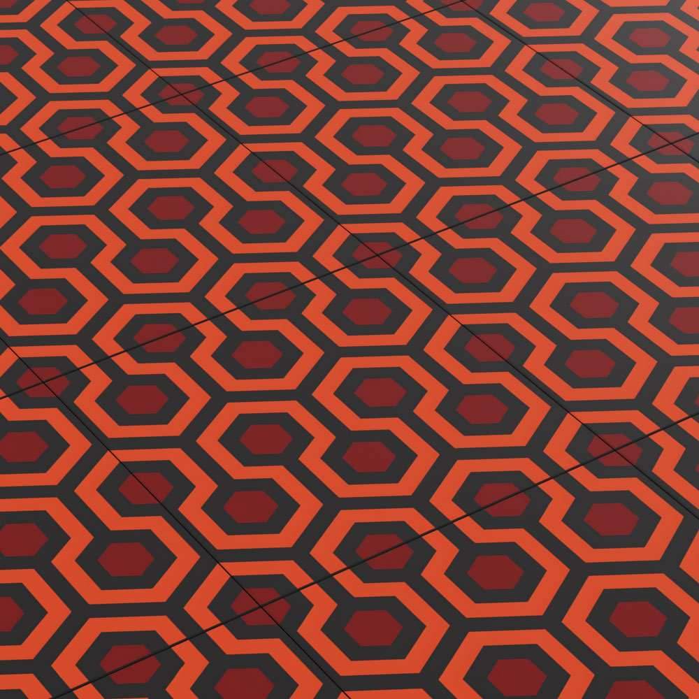 Horror Film Carpet (Shining) - Custom Printed 6x6 Tile made with LEGO part, B3 Customs - 