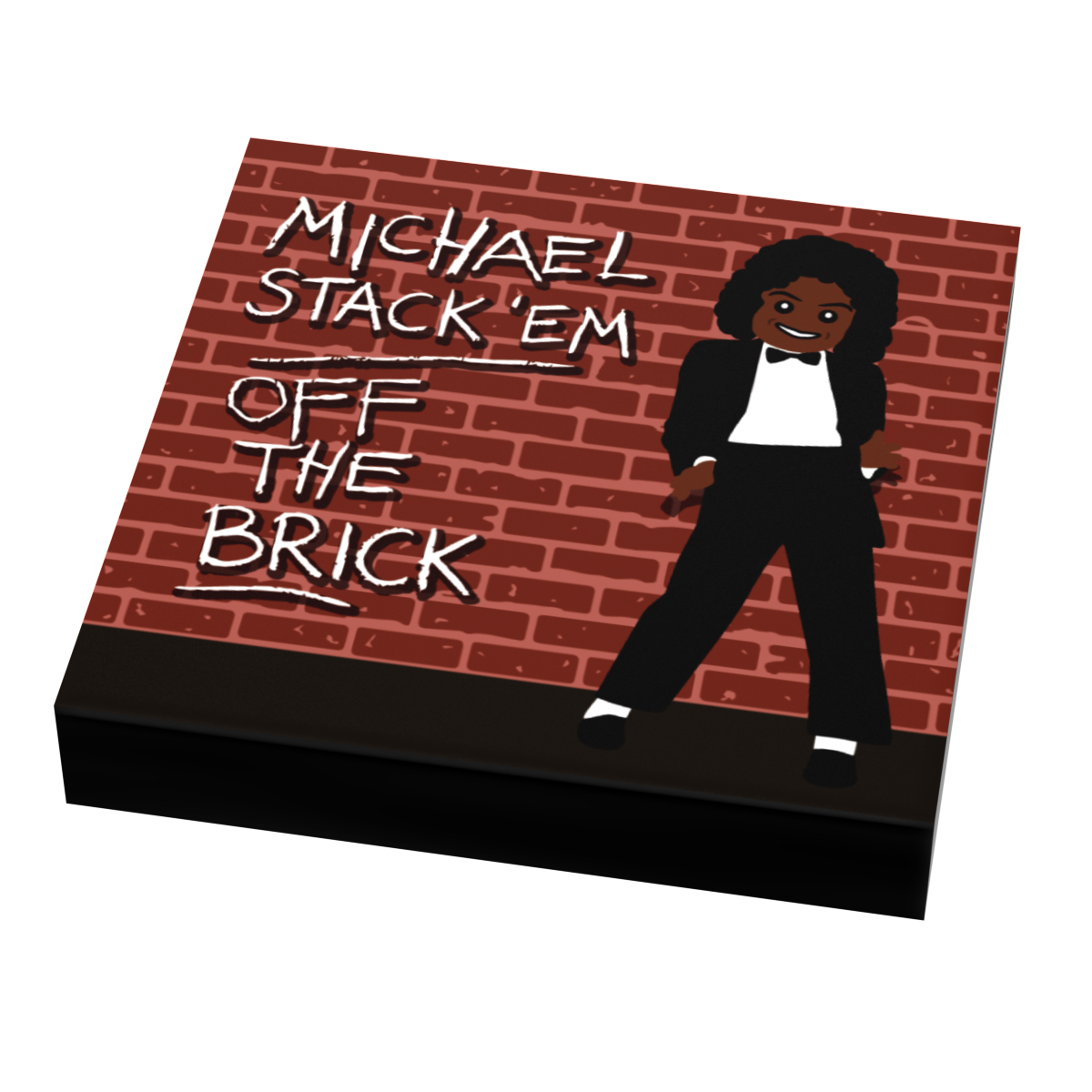 Michael Stack'em, Off the Brick Music Album Cover (2x2 Tile) made using LEGO part - B3 Customs