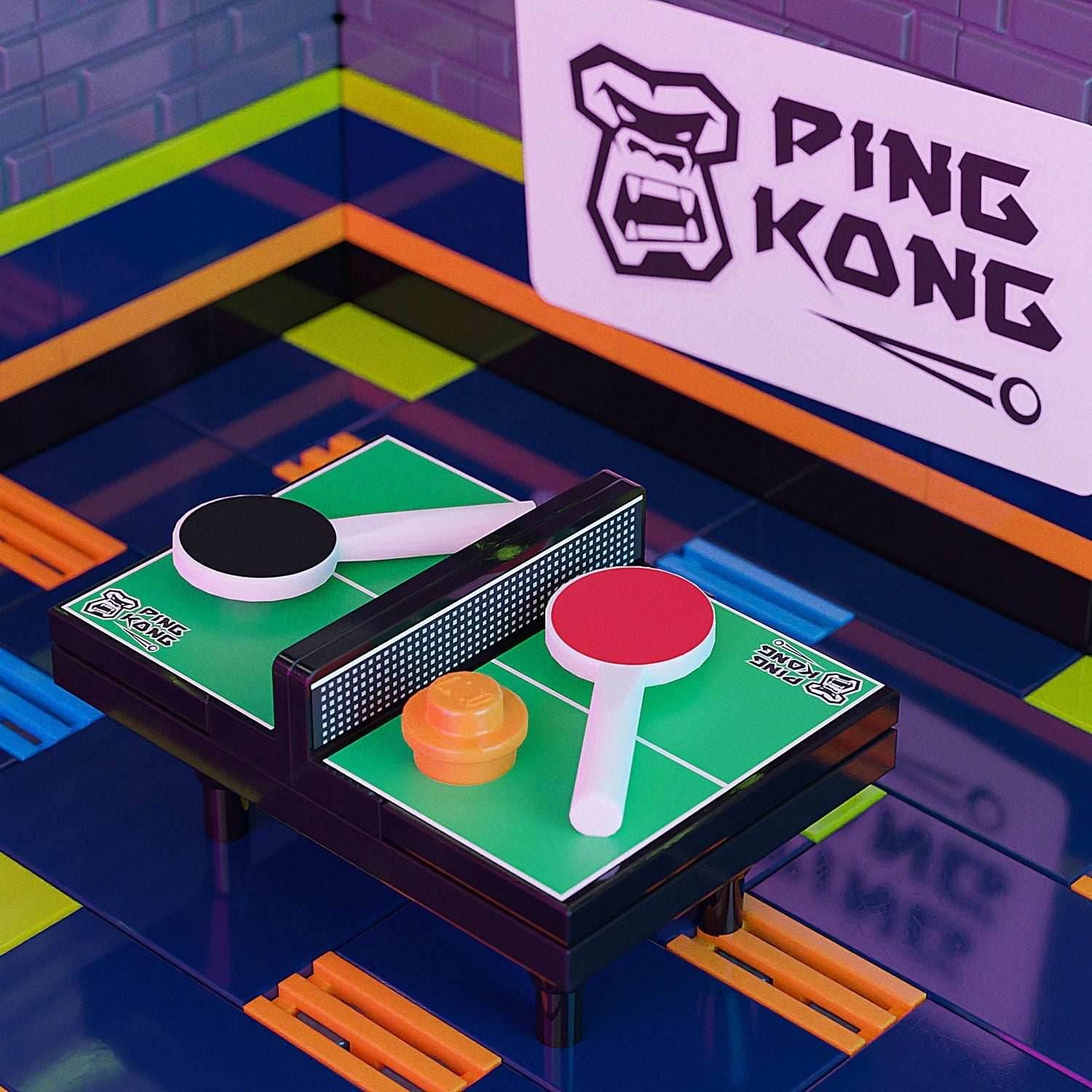 Ping Kong - Custom Ping Pong Table made using LEGO parts - B3 Customs - 