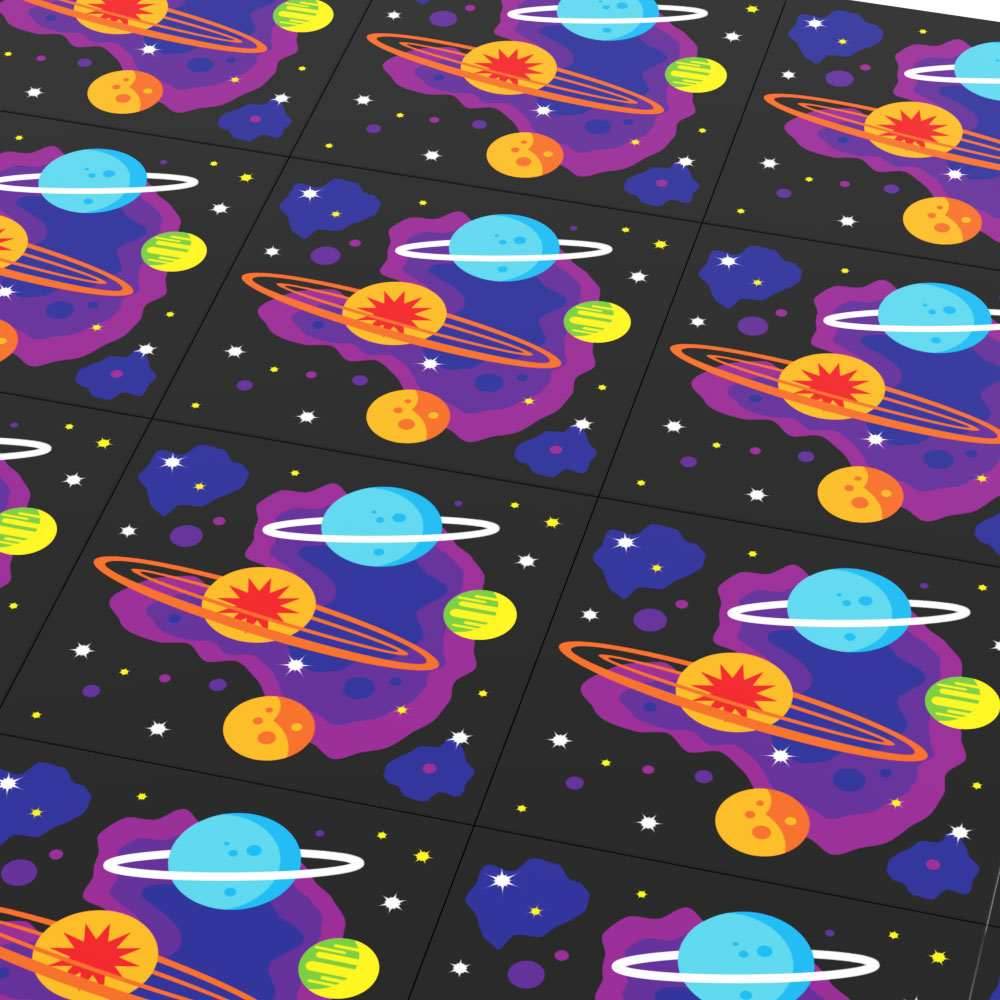80's and 90's Arcade Carpet 6x6 Tiles (Planets) made with LEGO parts - Pack of 10 - 