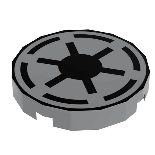 Republic Crest - Custom Printed Star Wars 2x2 Round Tile made using LEGO part - 