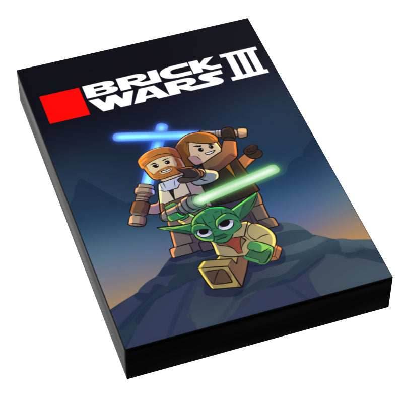 Custom LEGO SW III: Clone Wars Video Game Cover (2x3 Tile) made using LEGO part - B3 Customs - 