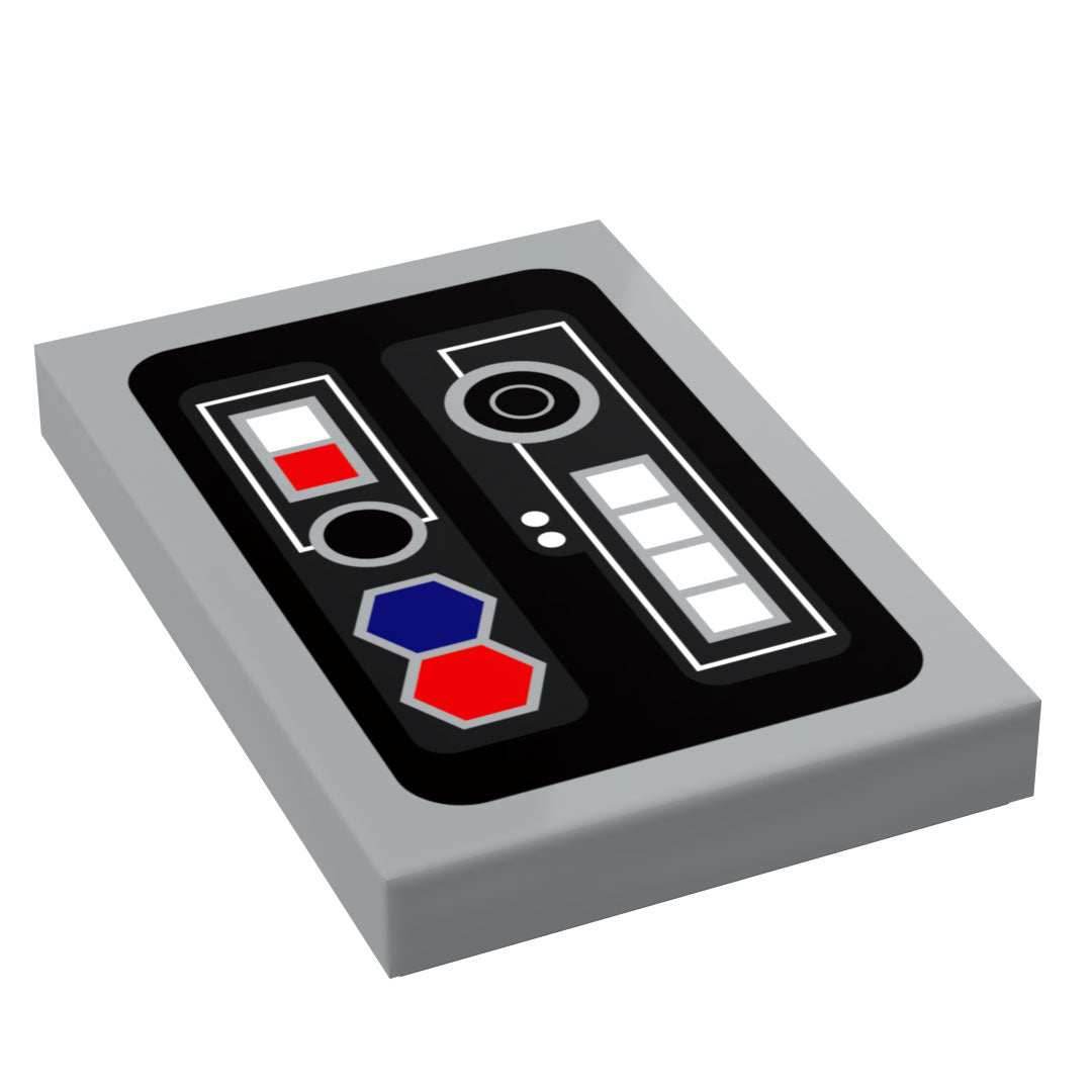 Control Panel #3 for Star Wars/Space (2x3 Tile) - B3 Customs using LEGO parts - 