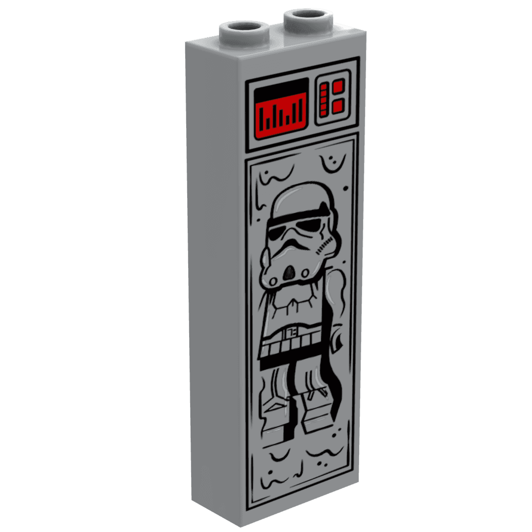 Stormtrooper in Carbonite (1x2x5 Brick) made using LEGO part - B3 Customs - 