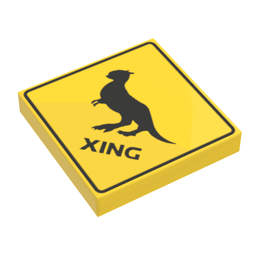 Tauntaun Xing Sign made using LEGO part - B3 Customs - 
