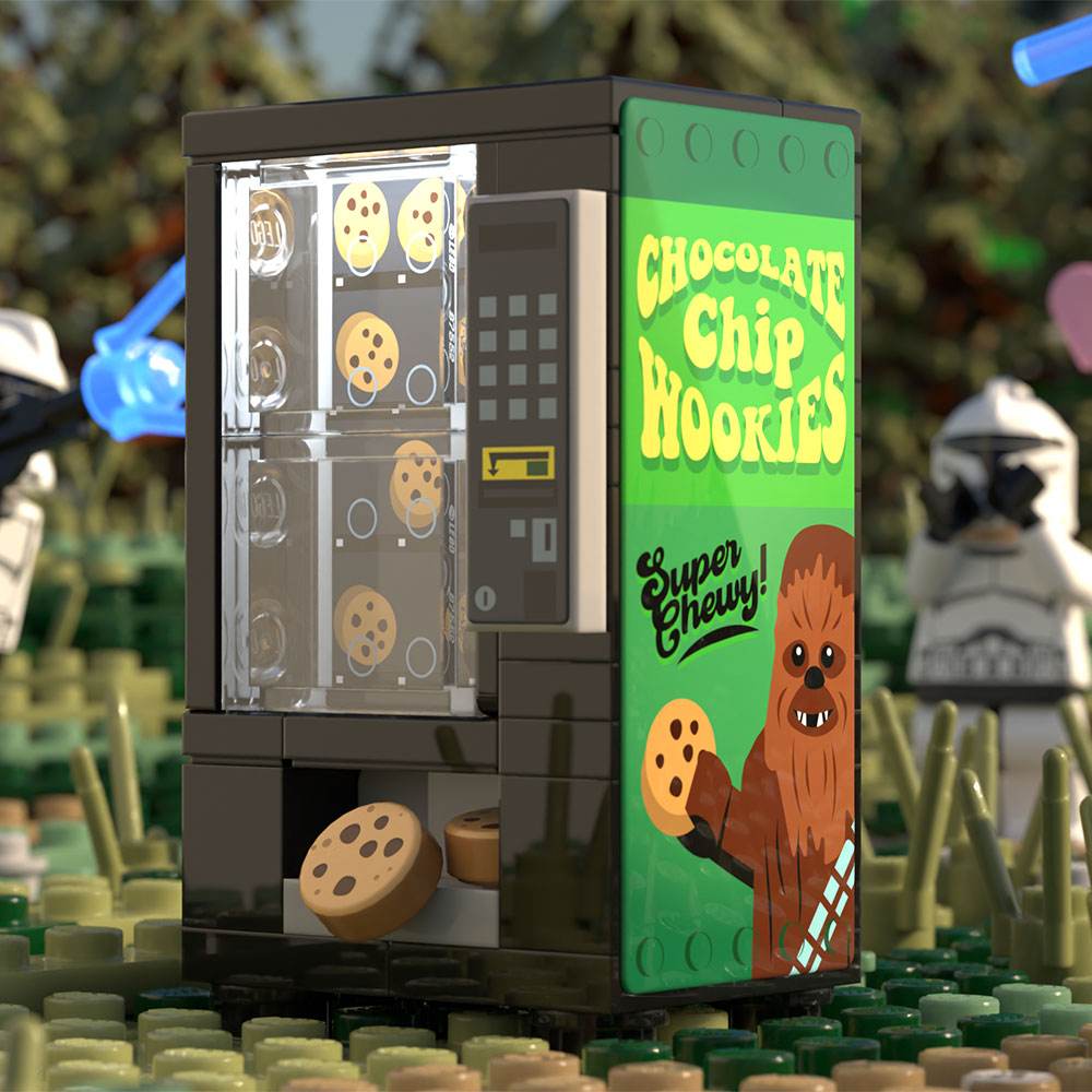 Chocolate Chip Wookie Cookies Vending Machine Building Set made using LEGO parts - B3 Customs - Role-Players