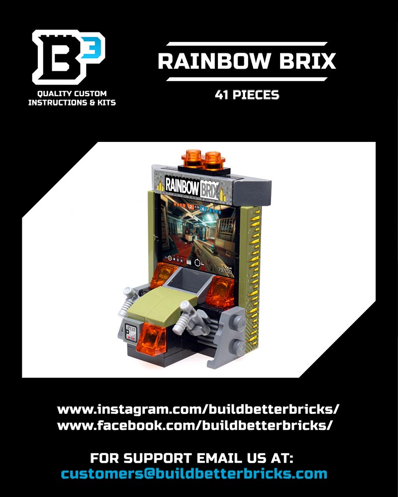 Custom Rainbow Brix Shooter Arcade Game made using LEGO parts - B3 Customs