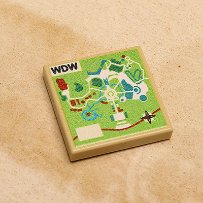 Custom WDW Map (2x2 Tile) made using LEGO part