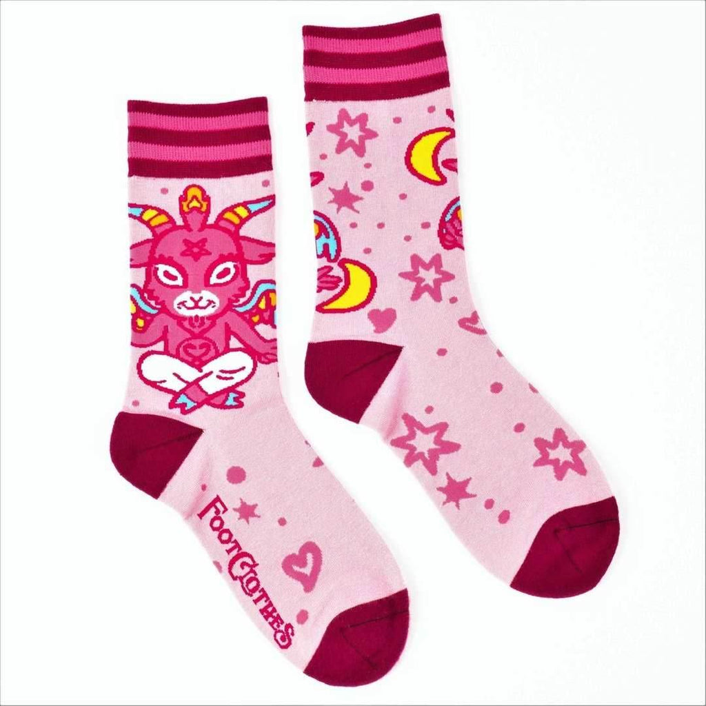 Cute and Baby Baphomet Socks and Pins Gift Pack - 