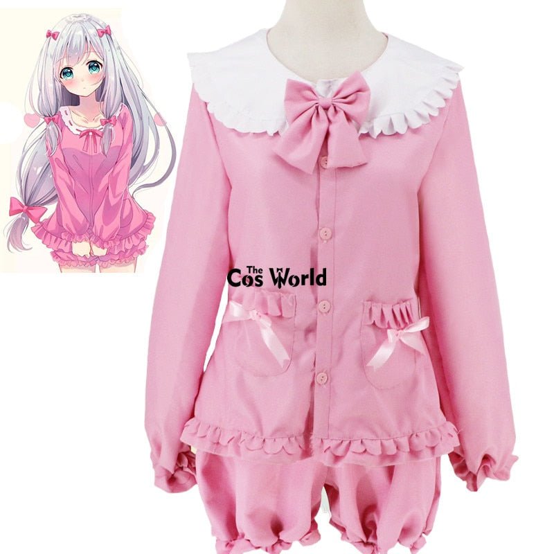 Cute Pajamas Nightgown Sleepwear Tops Pants Uniform Outfit Anime Cosplay Costumes