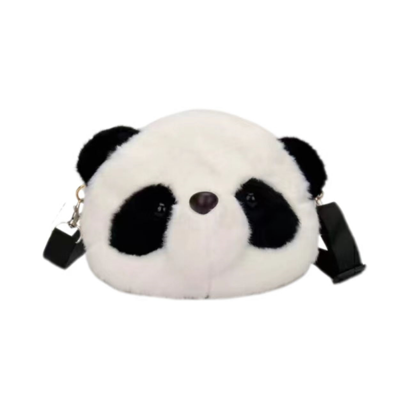 Cute Plush Panda Backpacks One Shoulder Diagonal Wallet