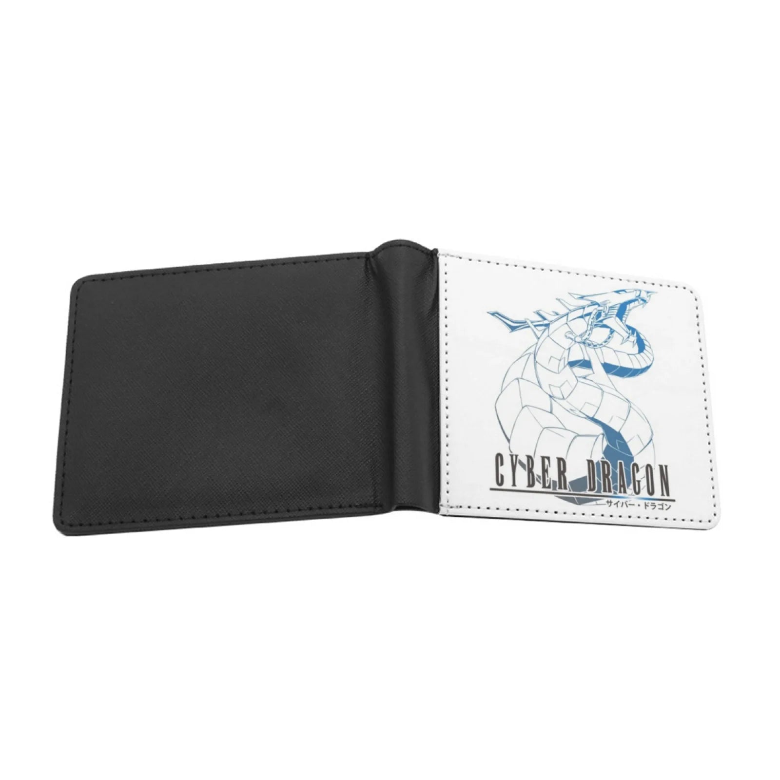 Cyber Dragon In Final Fantasy Style Leather Men Wallets Credit Card Holder Purse Black Wallet Yugioh Yu Gi Oh Duel Duel Monster