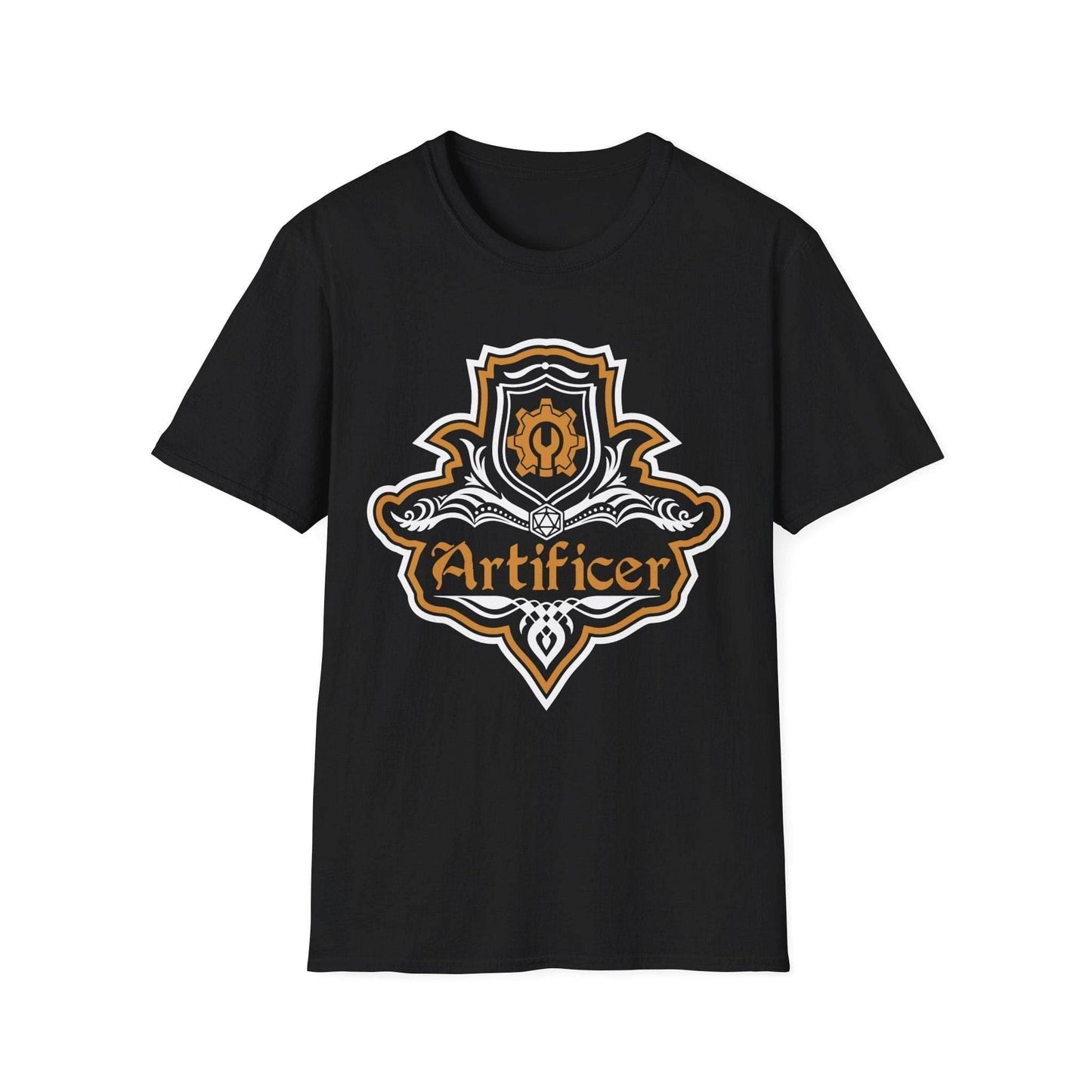 D&D Artificer Class Fancy Emblem T-Shirt - Black / S