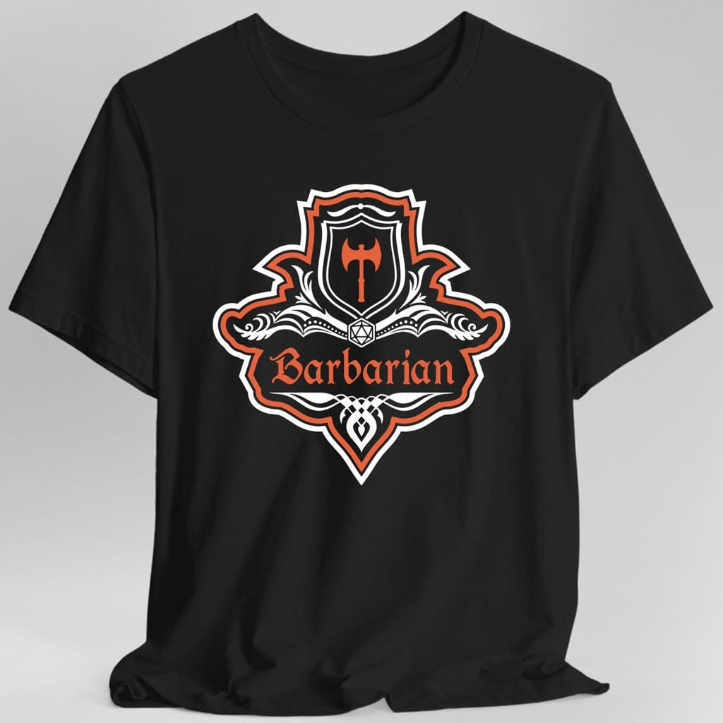 D&D Barbarian Class Fancy Emblem T-Shirt