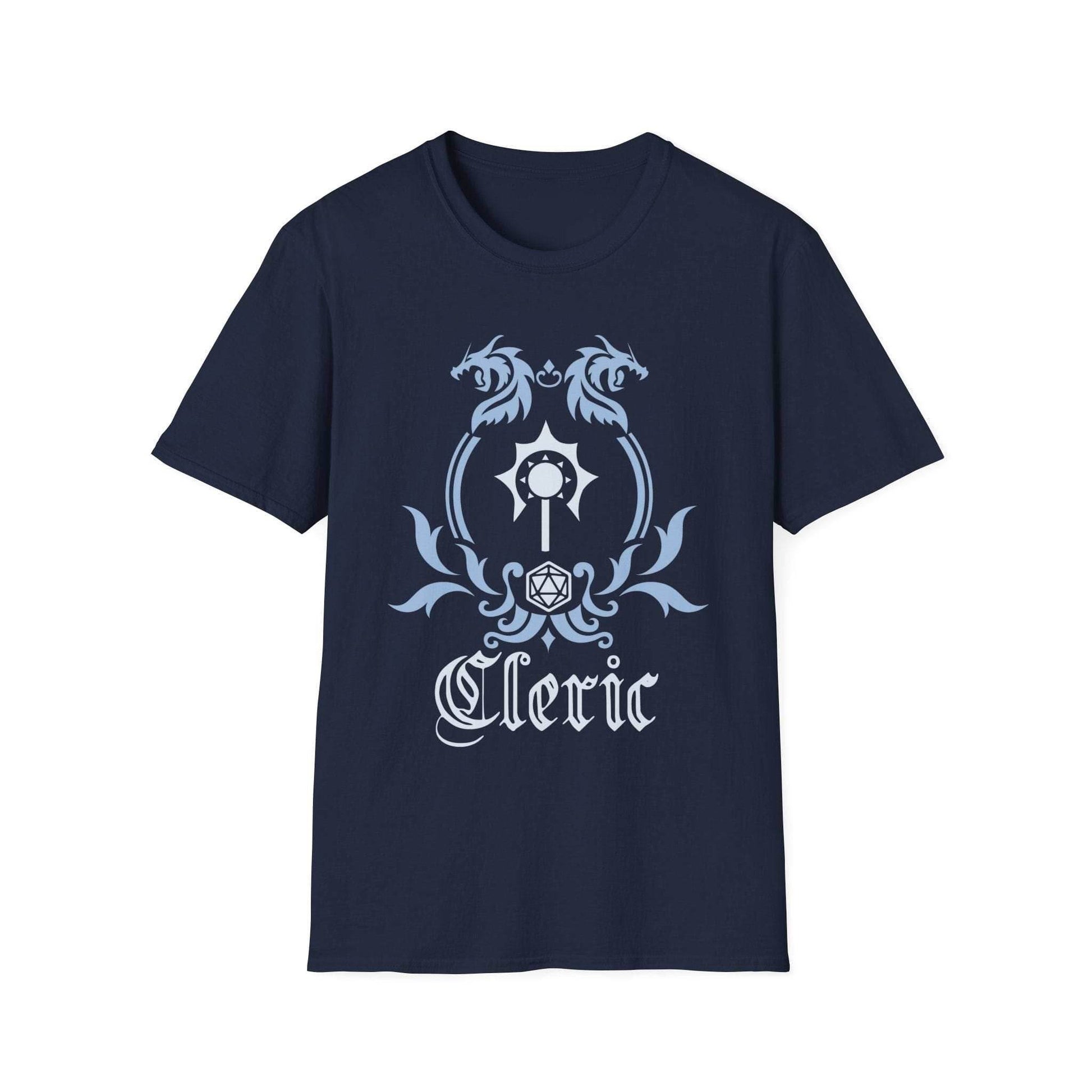 D&D Cleric Class Emblem T-Shirt - Navy / S