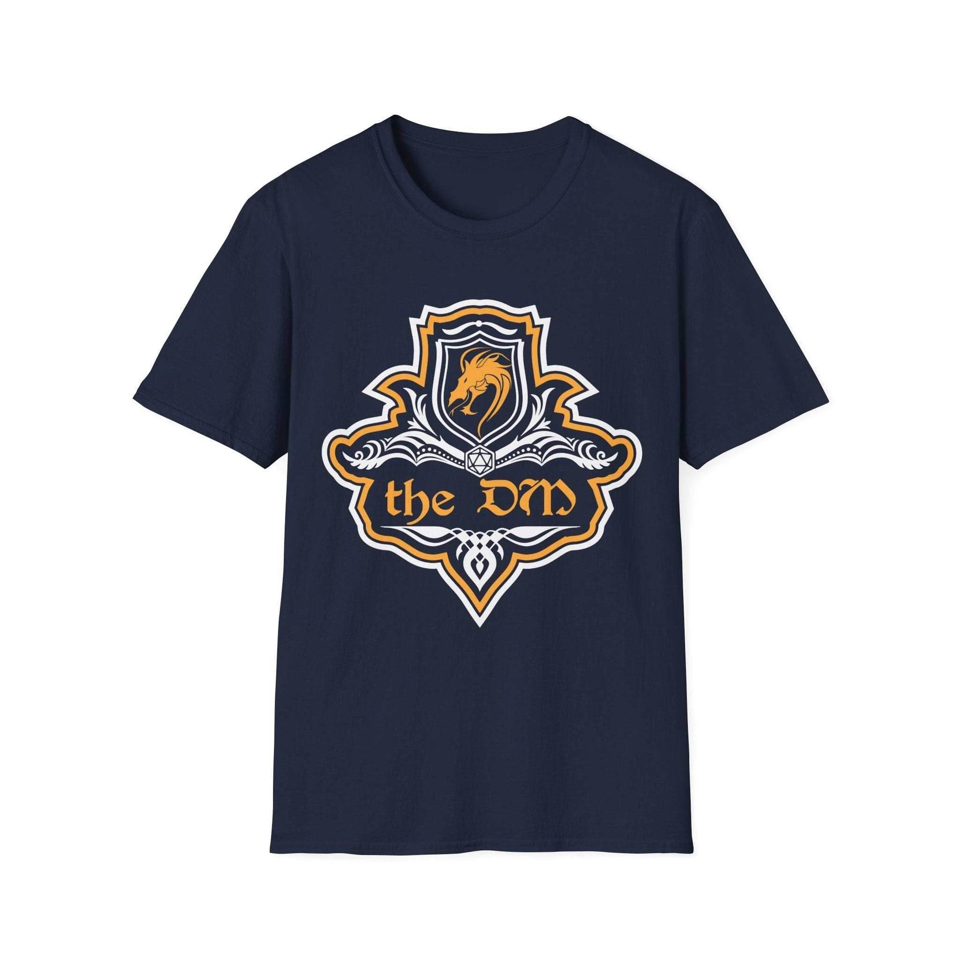 D&D DM Fancy Emblem T-Shirt for Dungeon Masters - Navy / S