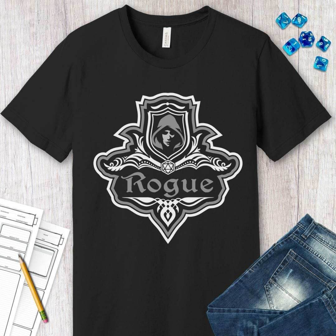 D&D Rogue Class Fancy Emblem T-Shirt - Navy / S