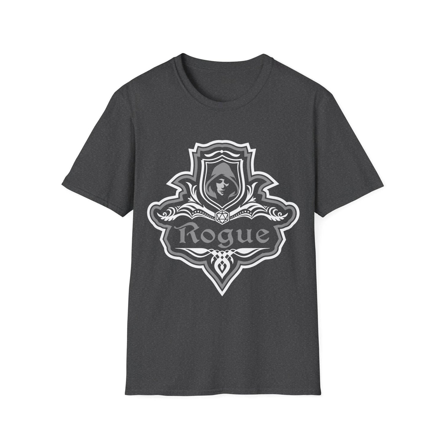 D&D Rogue Class Fancy Emblem T-Shirt - Dark Heather / S