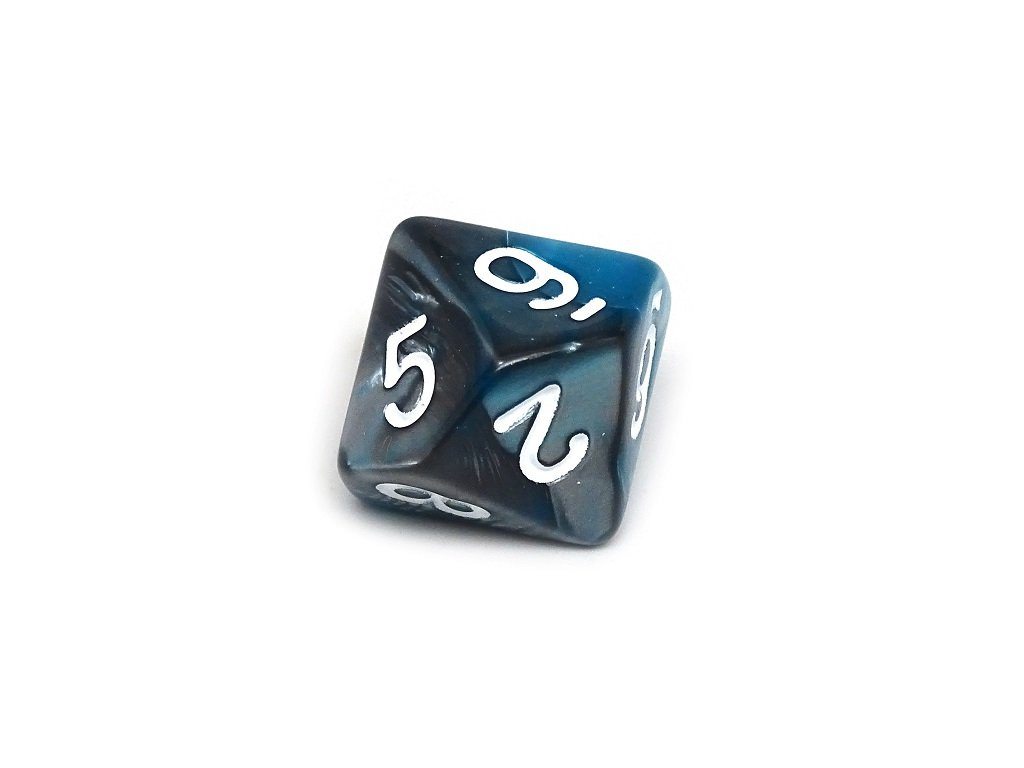 D10 Pack - Ten Count Pack of Teal and Grey Granite 10 Sided Dice