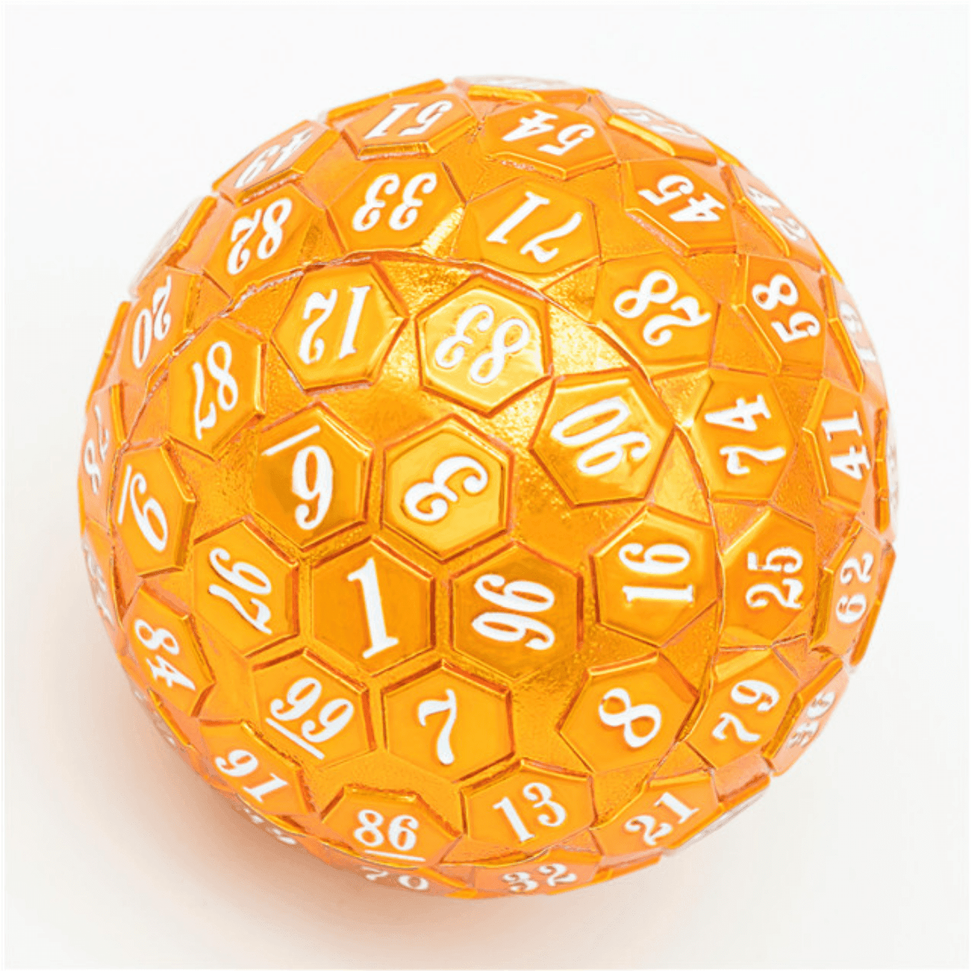 45mm Metal D100 - Orange with White Font - 