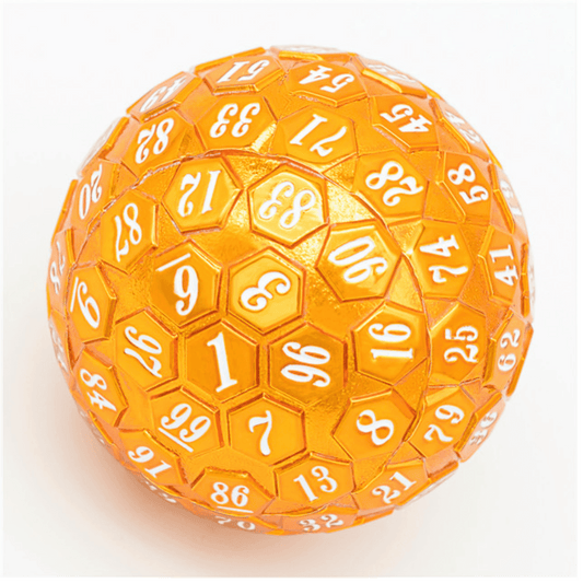 45mm Metal D100 - Orange with White Font - 