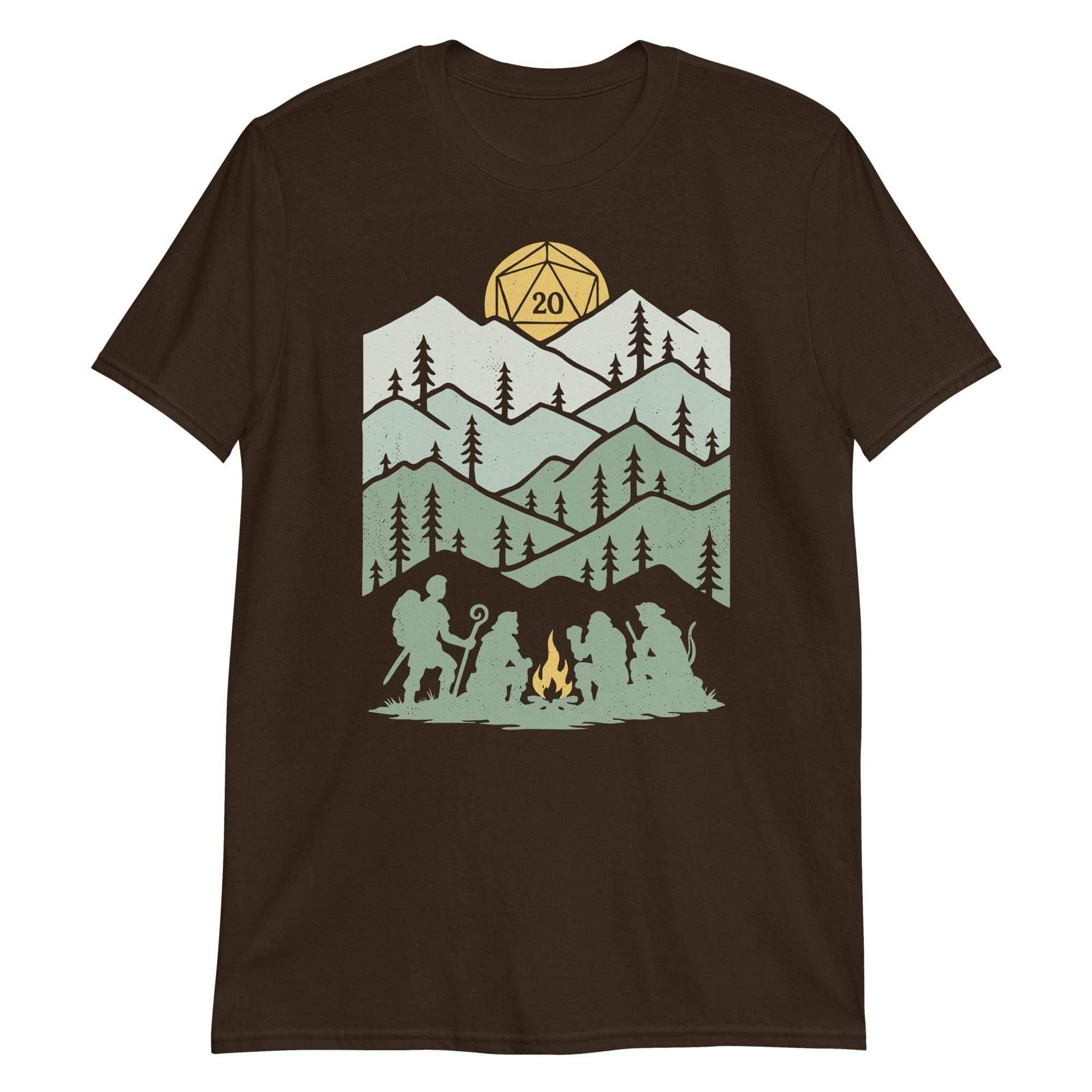 D20 Dice Shirt - Long Rest - Dark Chocolate / L